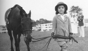 Jackie-Kennedy-Leading-a-Pony